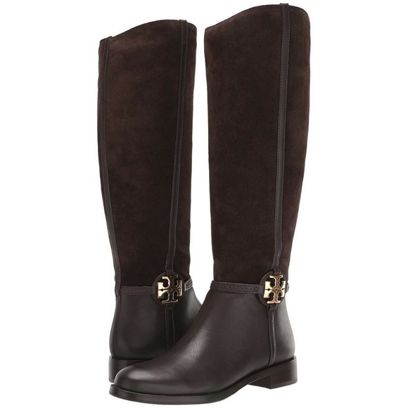 Tory Burch Shoes - NEW TORY BURCH MILLER 25MM KNEE HIGH BOOT LEANTHER & SUEDE CORVINO SIZE 10.5 NIB